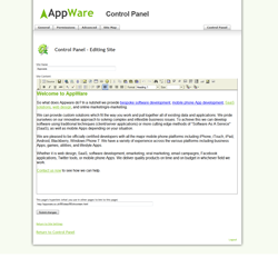 Updated appware content management system